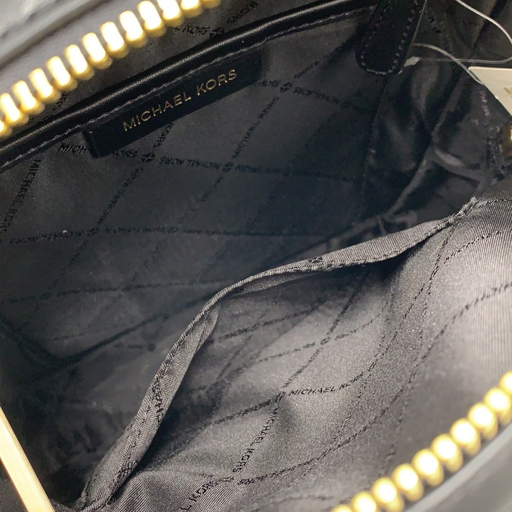 Michael Kors Jaycee Medium ZIP POCKET Pebbled Leather BackpackBLACK COL… - Picture 11 of 15